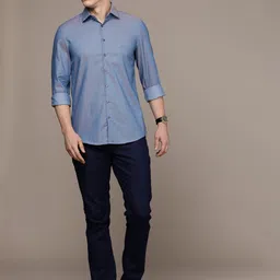 Calvin Klein Jeans Slim Fit Self Design Textured Casual Shirt image 5