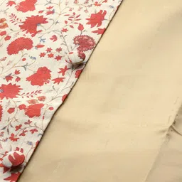 SOJANYA PLUS Men Off White & Red Ethnic Motifs Print Silk Blend Nehru Jacket image 3