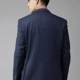Van Heusen Men Checked Slim Fit Single-Breasted Formal Blazer image 5