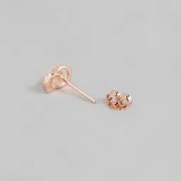 Zavya Rose Gold-Plated & Off-White 925 Sterling Silver Cubic Zirconia Jewellery Set image 3