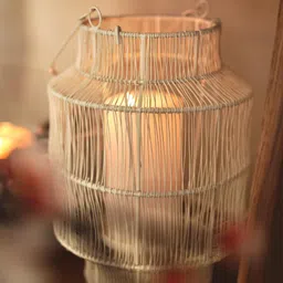 BEHOMA White Vintage Hanging Miami Candle Holder Lanterns image 3