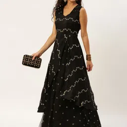 Ethnovog Layered Maxi Dress with Detachable Cancan image 4