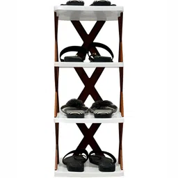 Rmerchants White & Brown 4 Layers Water Resistant Shoes Organiser image 5