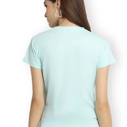 Fabflee Women Multicoloured 3 Printed Extended Sleeves T-shirt image 2