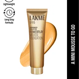 Lakme 9to5 Powerplay Mousse Foundation Mini, Beige Vanila,9g image 2