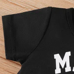 BAESD Unisex Kids Blue & Black Printed T-shirt with Shorts image 2