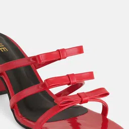 Lavie Women Solid Regular Party Block Heel Sandals with Western - Embellished image 5