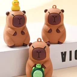 flenzy FlenzyMini Capybara Doll keychain With Silicone Belt image 5