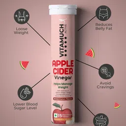 Vitamuch Apple Cider Vinegar Watermelon Flavour Weight Loss Tabs - 15 Tabs Each image 5