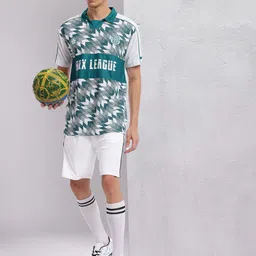 HRX by Hrithik Roshan Abstract & Typography Printed Polo Collar Football T-shirt image 5