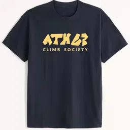 MISCHIEF MONKEY Typography Printed Knitted Pure Cotton T-shirt image 5