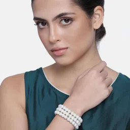 I Jewels Women White Gold-Plated Multistrand Bracelet-picture-32
