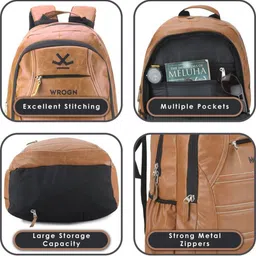 WROGN Ergonomic Water Resistant Backpack with Reflective Strip & Rain Cover image 2