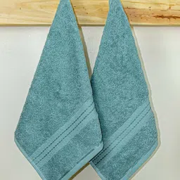 Aura Green 6Pcs 600GSM Pure Cotton Ultra Soft & Highly Absorbent Face Towels image 3