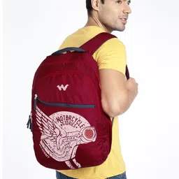 Wildcraft Unisex Red & White Graphic Blaze2 Helmet Backpack image 3