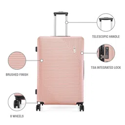 BAOMI Hard-Sided Urban Voyage Textured Large Trolley Bag- 31 image 5