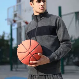 Chkokko Men Grey Colourblocked Insulator Training or Gym Sporty Jacket-picture-24