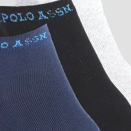 U.S. Polo Assn. Men Pack Of 3 Ankle Length Stretch I646 Socks image 4