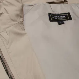 Arrow Men Beige Solid Tailored Jacket image 5
