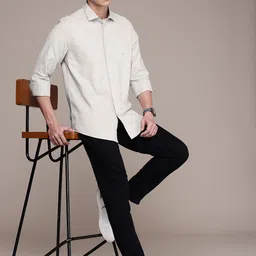 Nautica Men Premium Solid Slim Fit Shirt image 4