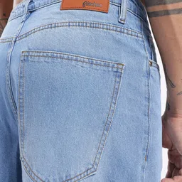 glitchez Men Cool Touch Loose Baggy Fit Light Fade Jeans image 4