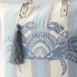 Mast & Harbour Embroidered Shopper Tote Bag image 5