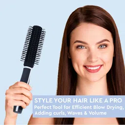 GUBB Unisex Black & Red Vogue Range Round Hair Brush Comb image 3