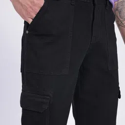 glitchez Men Effortless Edge Cargo Style Regular Fit Jeans image 4
