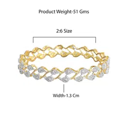 Estele Set Of 2 Rhodium-Plated Crystals-Studded Bangles image 4