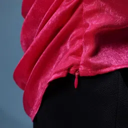 bebe Future Glam Cowl Neck Ruched Crop Top image 5