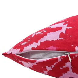 Contrast Living Red & Pink Set of 2 Abstract Square Cushion Covers image 2