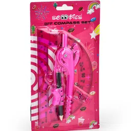 SCOOBIES Kids Pink Compass & Protractor Set image 3