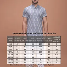 SHIWAM ETHNIX Men Floral Printed Kurta with Salwar image 4