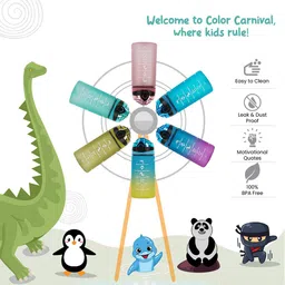 Solara Motivational Sipper Water Bottle, Blue Boss - 500ML image 5