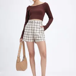 glitchez Slice & Slay Cut Out Detail Ribbed Crop Top image 3