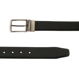 ZEVORA Men Brown & Black Reversible Solid Belt image 4
