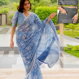 kalini MIRCHI FASHION Floral Printed Ready to Wear Saree image 2