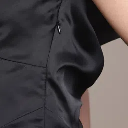 bebe Future Glam Sheen Finish A-Line Midi Dress image 2