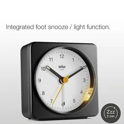 Braun Black & White Contemporary Square Shaped Alarm Clock image 4
