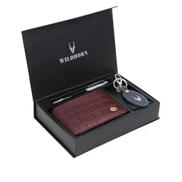 WildHorn Men RFID Protected Genuine Leather Accessory Gift Set-image-12