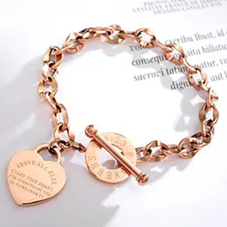 Peora Women Rose Gold-Plated Charm Bracelet-picture-40