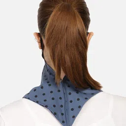 Anekaant Women Blue Printed 3-Ply Reusable Scarf Style Fashion Mask image 2