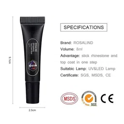 ROSALIND Adhesive DIY Decoration Tool UV & LED Rhinestone Top Coat Glue - 8 ml image 3