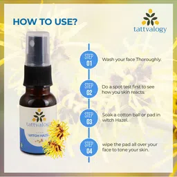 Tattvalogy Alcohol Free Pure Witch Hazel Distillate Toner To Soothe & Calm Skin - 15 ml image 4