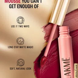Lakme 9to5 Weightless Mousse Lip & Cheek Color Lipstick - Rosy Plum image 5