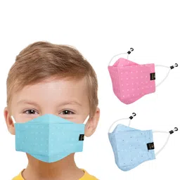 CENWELL Kids Pack Of 3 Printed 3D 6-Ply Reusable Pure Cotton Cloth Masks-picture-13