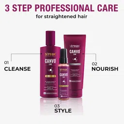 Streax Professional Canvoline Shampoo for Keratin Treated & Straightened Hair - 500 ml image 2