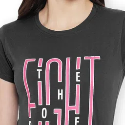 Fabflee Women Multicoloured 3 Printed Extended Sleeves T-shirt image 4