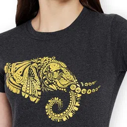 Fabflee Women Multicoloured 3 Printed Extended Sleeves T-shirt image 5