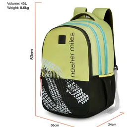 Nasher Miles Kinetics Laptop Backpack 45 Liters Polyester with Raincover (Olive) image 5